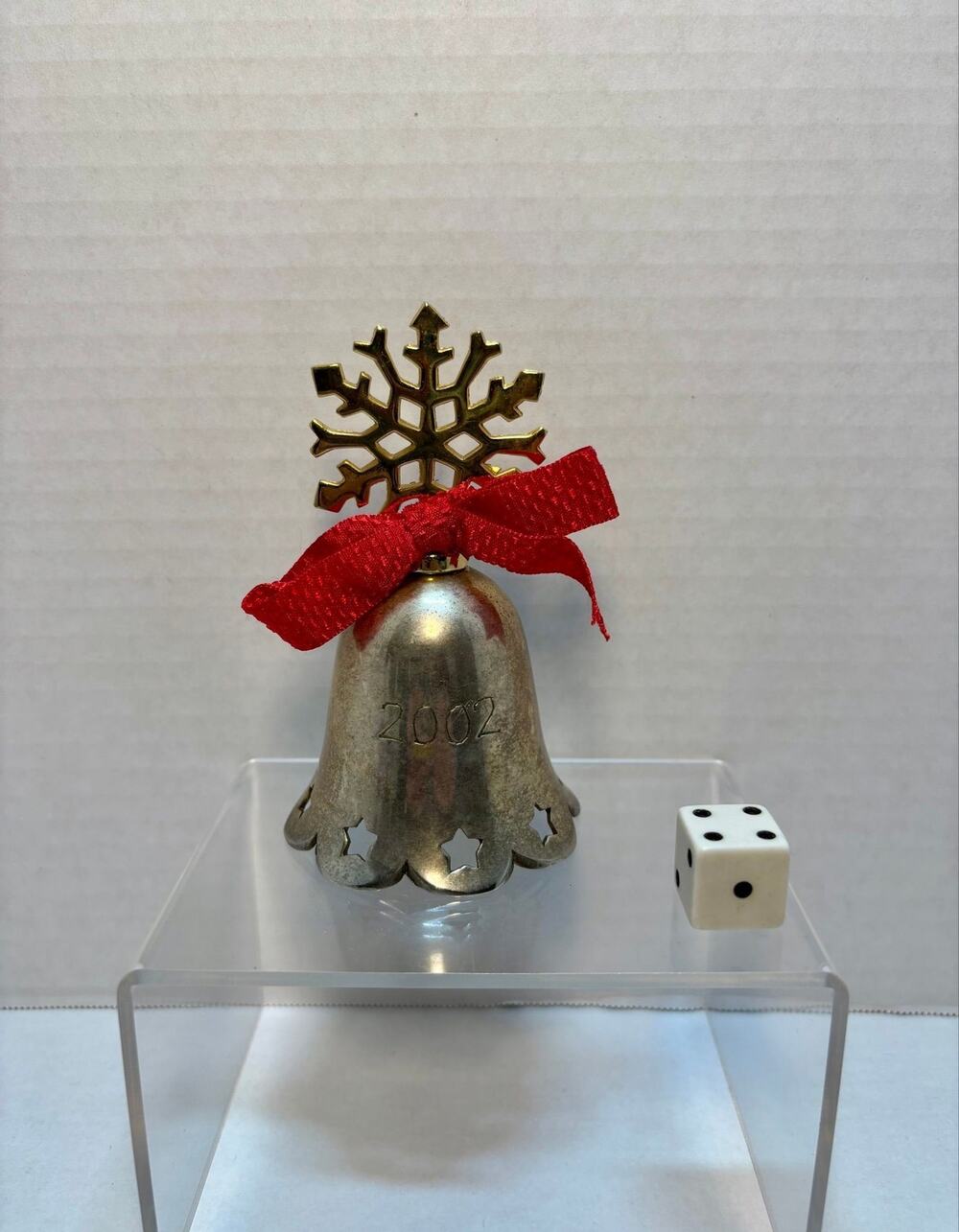 Vintage International Silver Co. Silver Plated Christmas Bell Ornament
